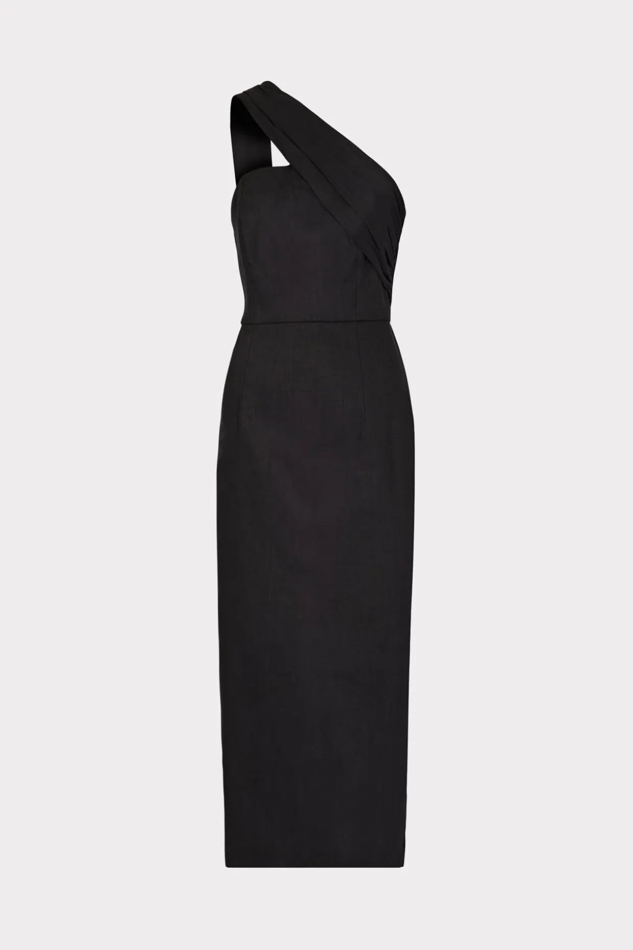 draped_one_shoulder_linen_0-1.webp Jumpsuits & Rompers-MILLY Draped One Shoulder Linen Dress Black