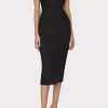 Guest Of Dresses-MILLY Draped One Shoulder Linen Dress Black