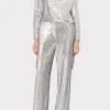Tops-MILLY Draped One Shoulder Sequins Top Silver