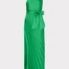 Guest Of Dresses-MILLY Estelle Satin Dress Green