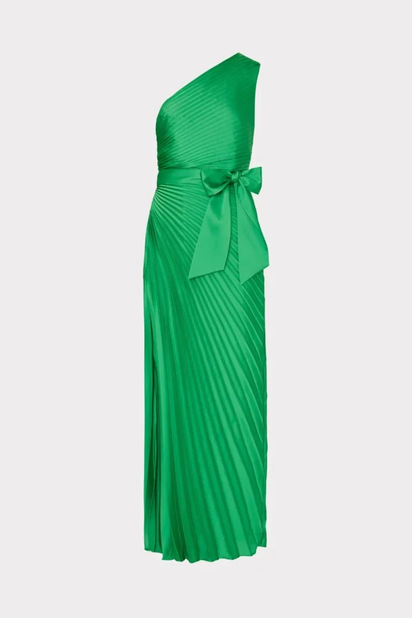 estelle_satin_dress_0-9.webp Cocktail Dresses-MILLY Estelle Satin Dress Green