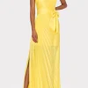 Jumpsuits & Rompers-MILLY Estelle Satin Dress Yellow