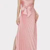 Pink Dresses-MILLY Estelle Satin Dress Rose Gold
