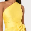 Maxi Dresses-MILLY Estelle Satin Dress Yellow