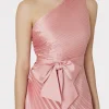 Pink Dresses-MILLY Estelle Satin Dress Rose Gold