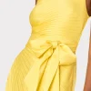 Maxi Dresses-MILLY Estelle Satin Dress Yellow