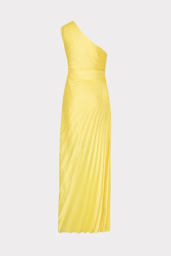Jumpsuits & Rompers-MILLY Estelle Satin Dress Yellow