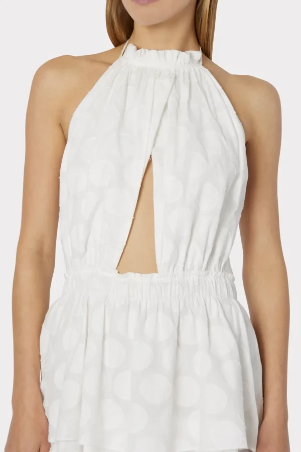 evelia_reina_graphic_dot__2-1.webp Day Dresses-MILLY Evelia Reina Graphic Dot Clipping Dress White
