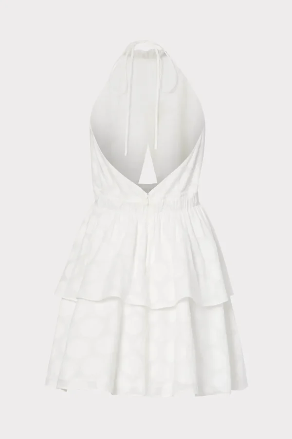 evelia_reina_graphic_dot__3-1.webp Day Dresses-MILLY Evelia Reina Graphic Dot Clipping Dress White