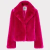 Coats & Jackets-MILLY Faye Faux Fur Coat Milly Pink