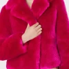 Coats & Jackets-MILLY Faye Faux Fur Coat Milly Pink