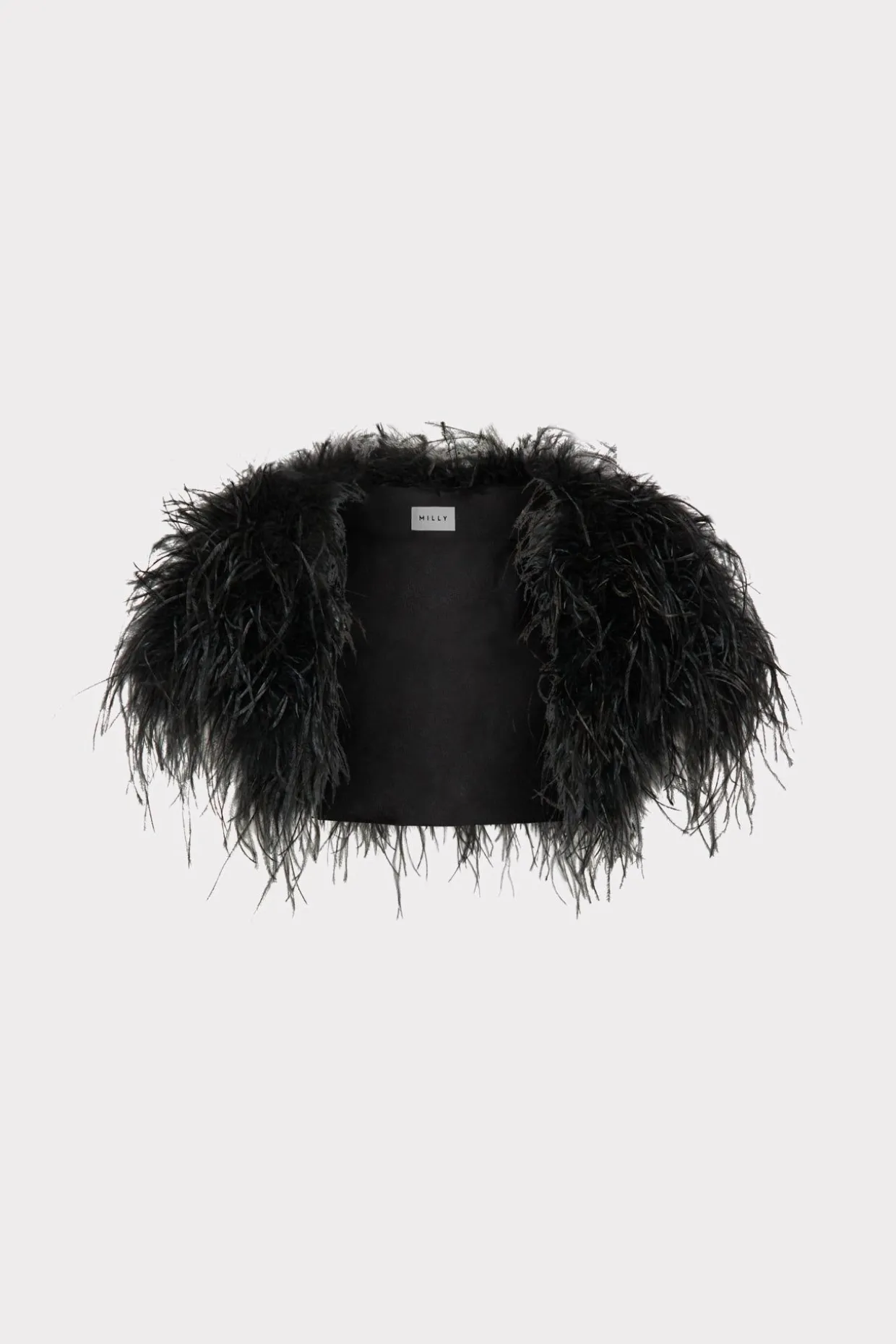 feather_bolero_0.webp Coats & Jackets-MILLY Feather Bolero Black