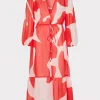 Jumpsuits & Rompers-MILLY Fiona Grand Foliage Cover-Up Red/White