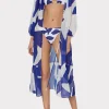 Cover-Ups-MILLY Fiona Grand Foliage Cover-Up Navy/White
