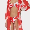 Cover-Ups-MILLY Fiona Grand Foliage Cover-Up Red/White