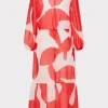 Cover-Ups-MILLY Fiona Grand Foliage Cover-Up Red/White