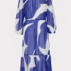 Cover-Ups-MILLY Fiona Grand Foliage Cover-Up Navy/White