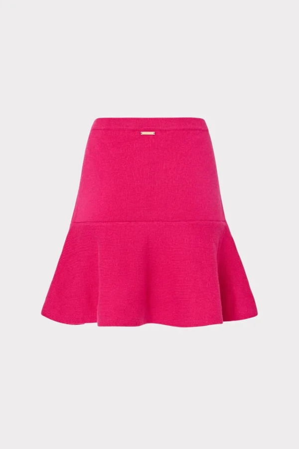 flare_knit_skirt_3.webp Jumpsuits & Rompers-MILLY Flare Knit Skirt Fuchsia