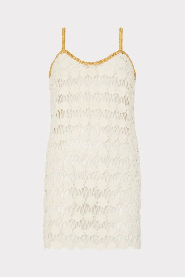 floral_crochet_cami_mini__0.webp Cover-Ups-MILLY Floral Crochet Cami Mini Dress Ecru