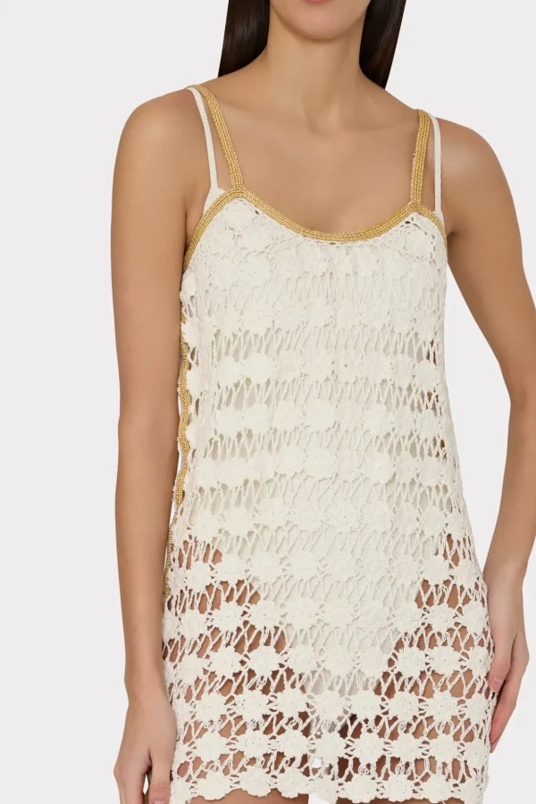 floral_crochet_cami_mini__2-1.webp Jumpsuits & Rompers-MILLY Floral Crochet Cami Mini Dress Ecru