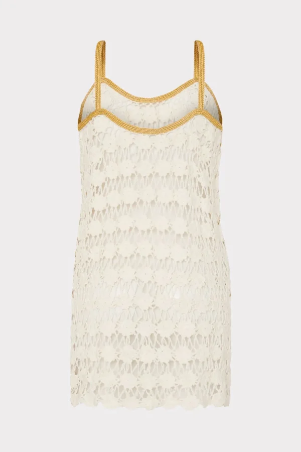 floral_crochet_cami_mini__4.webp Cover-Ups-MILLY Floral Crochet Cami Mini Dress Ecru