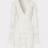 Cover-Ups-MILLY Floral Crochet Coverup Dress White