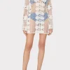 Cover-Ups-MILLY Floral Crochet Coverup Dress White