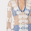 Cover-Ups-MILLY Floral Crochet Coverup Dress White