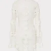 Cover-Ups-MILLY Floral Crochet Coverup Dress White