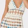 Cover-Ups-MILLY Floral Crochet Mini Cover-Up Dress Ecru