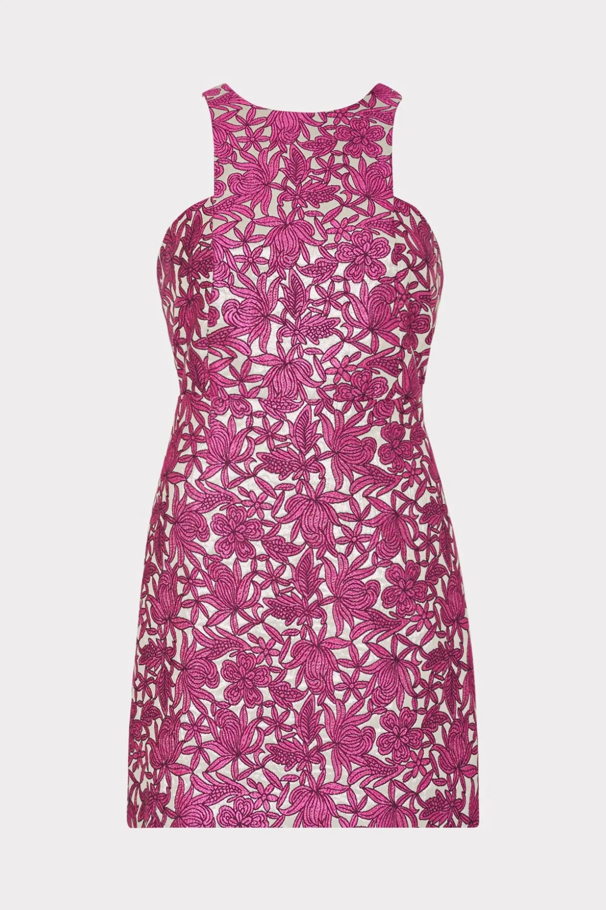 Jumpsuits & Rompers-MILLY Floral Jacquard Mini Dress Pink