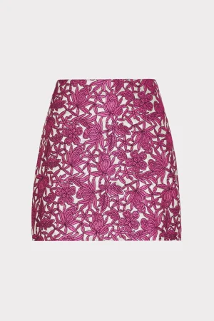 floral_jacquard_skirt_0-1.webp Skirts-MILLY Floral Jacquard Skirt Pink