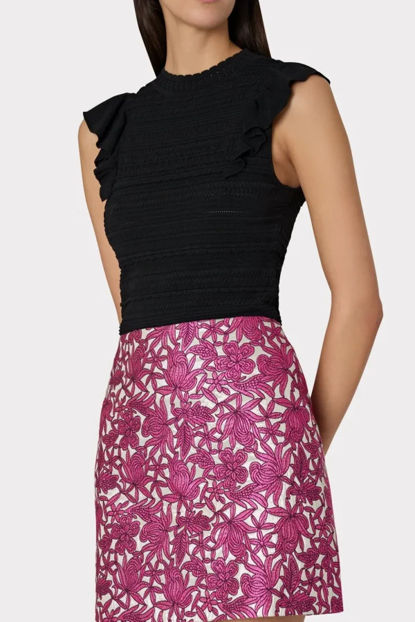 floral_jacquard_skirt_2-1.webp Skirts-MILLY Floral Jacquard Skirt Pink