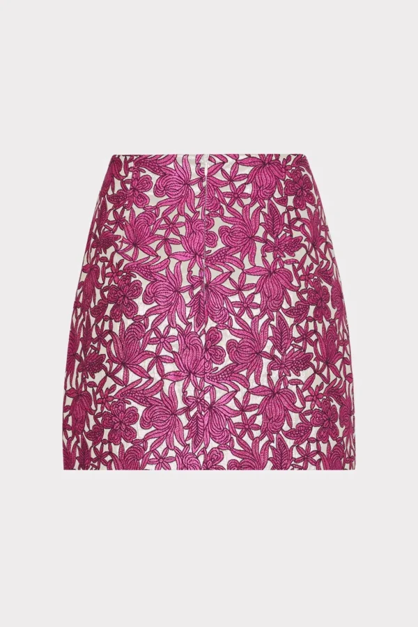 floral_jacquard_skirt_3-1.webp Skirts-MILLY Floral Jacquard Skirt Pink