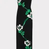 Sweaters & Knits-MILLY Floral Jacquard Strapless Midi Dress Black Multi