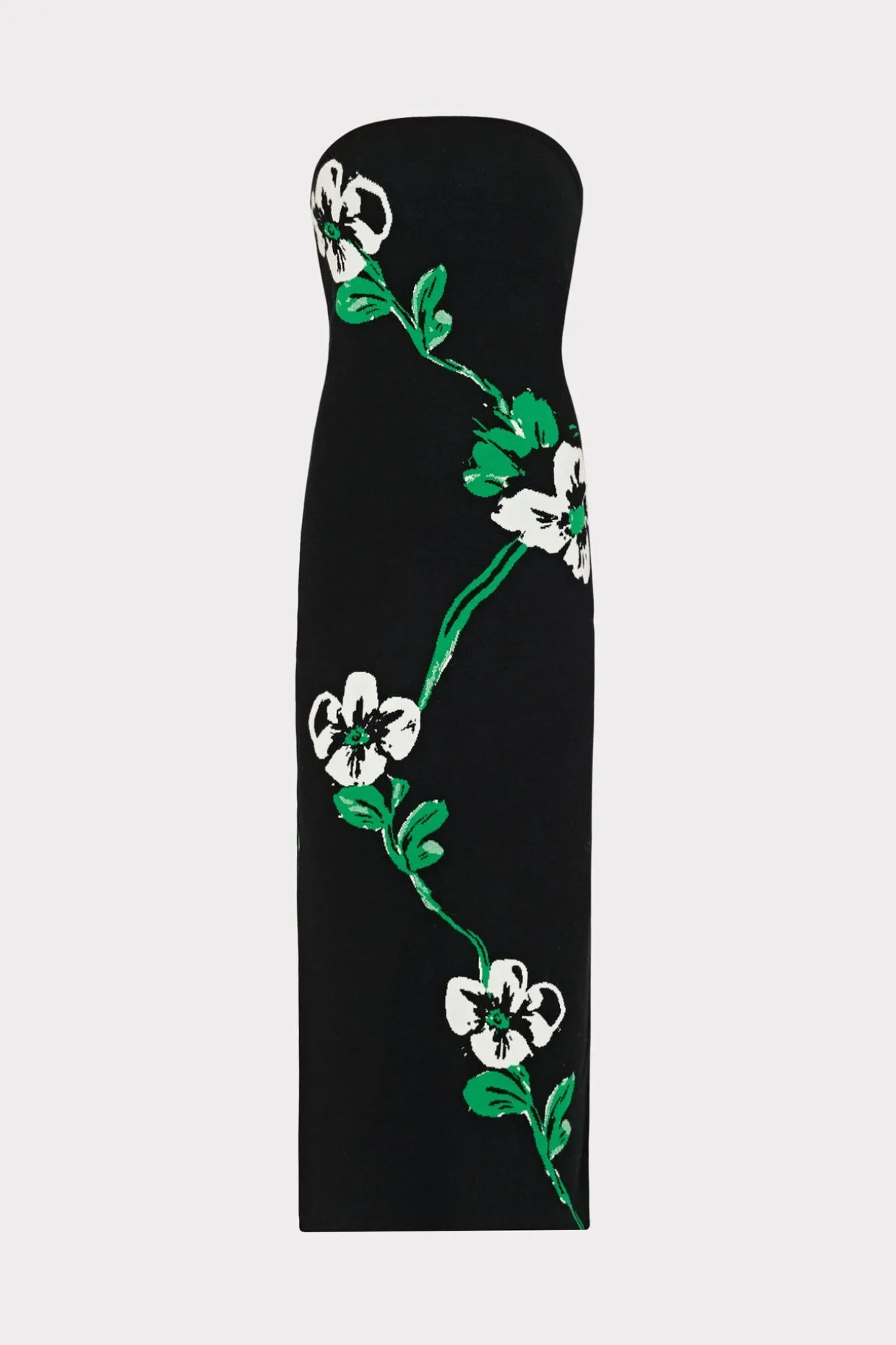 floral_jacquard_strapless_0-1.webp Sweaters & Knits-MILLY Floral Jacquard Strapless Midi Dress Black Multi