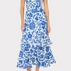Jumpsuits & Rompers-MILLY Flowers Of Spain Linen Maxi Dress Blue/White