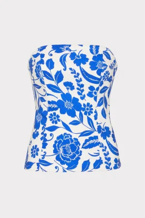 flowers_of_spain_linen_to_0-1.webp Matching Sets-MILLY Flowers Of Spain Linen Top Blue/White