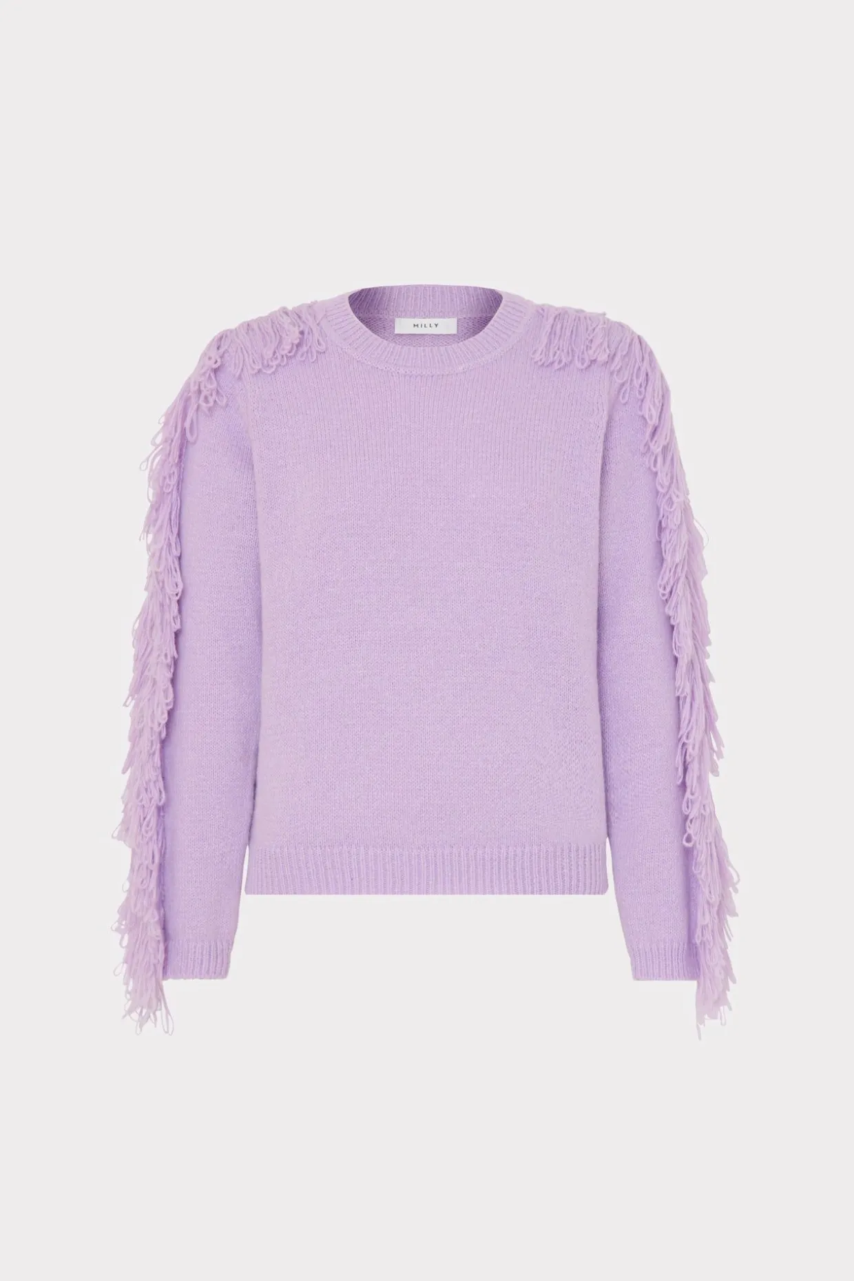 fringe_sleeve_crewneck_sw_0-3.webp Sweaters & Knits-MILLY Fringe Sleeve Crewneck Sweater Lilac