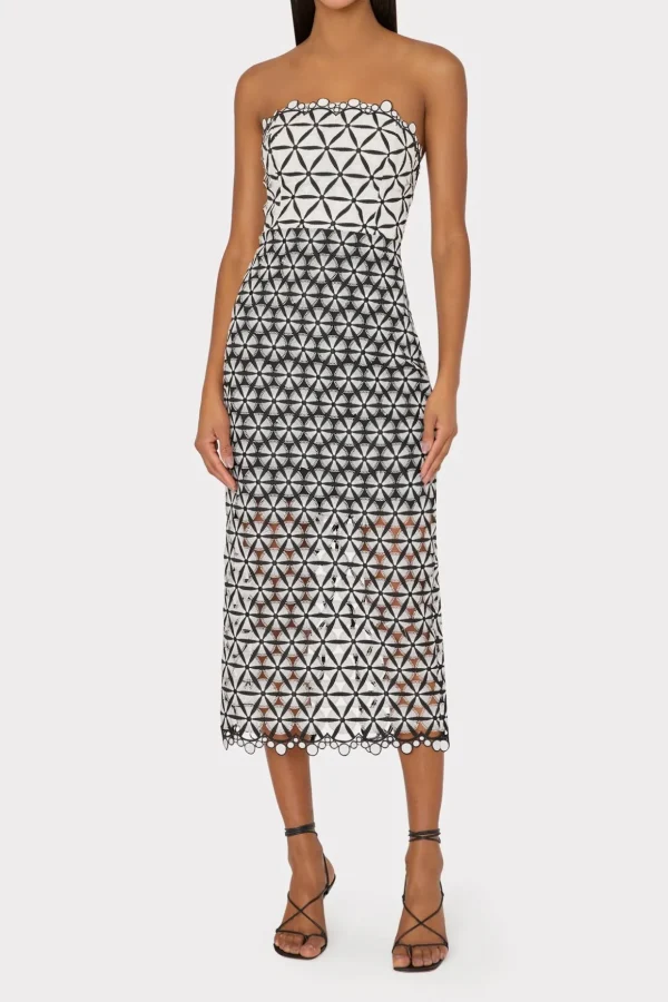 geo_star_lace_dress_1-3.webp Evening Gowns-MILLY Geo Star Lace Dress Black/White