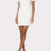 White Dresses-MILLY Gizelle Ruffle Off The Shoulder Dress Ecru