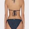 Jumpsuits & Rompers-MILLY Glimmer Crochet Bikini Top With Crystal Applique Navy
