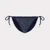 Jumpsuits & Rompers-MILLY Glimmer String Bikini Bottom With Crystal Applique Navy