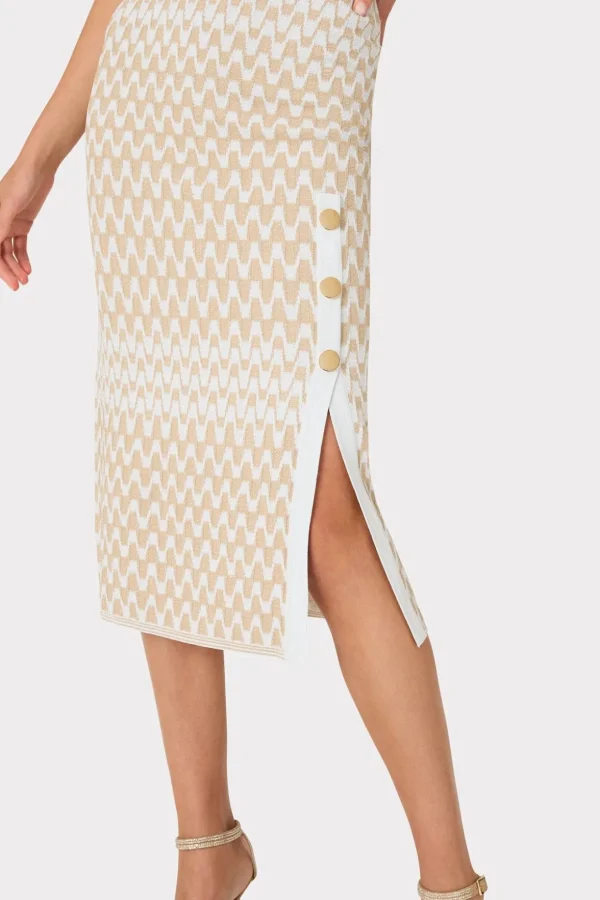 Sweaters & Knits-MILLY Gradient Zig Zag Midi Dress Natural Multi