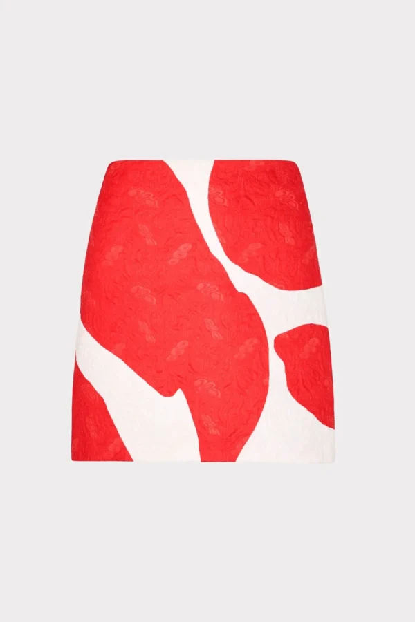 grand_foliage_modern_mini_0.webp Jumpsuits & Rompers-MILLY Grand Foliage Modern Mini Skirt Red/White
