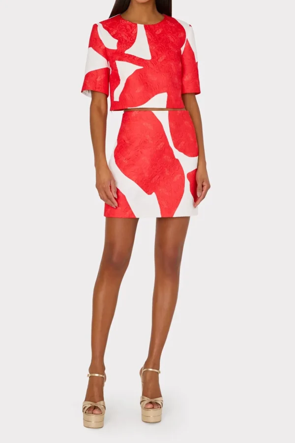 grand_foliage_top_1.webp Jumpsuits & Rompers-MILLY Grand Foliage Top Red/White