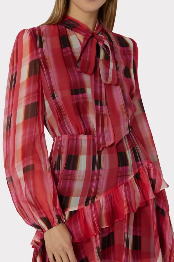 hadlee_prep_plaid_dress_2.webp Day Dresses-MILLY Hadlee Prep Plaid Dress Red Multi