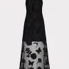 Guest Of Dresses-MILLY Hannah 3D Butterfly Embroidery Dress Black