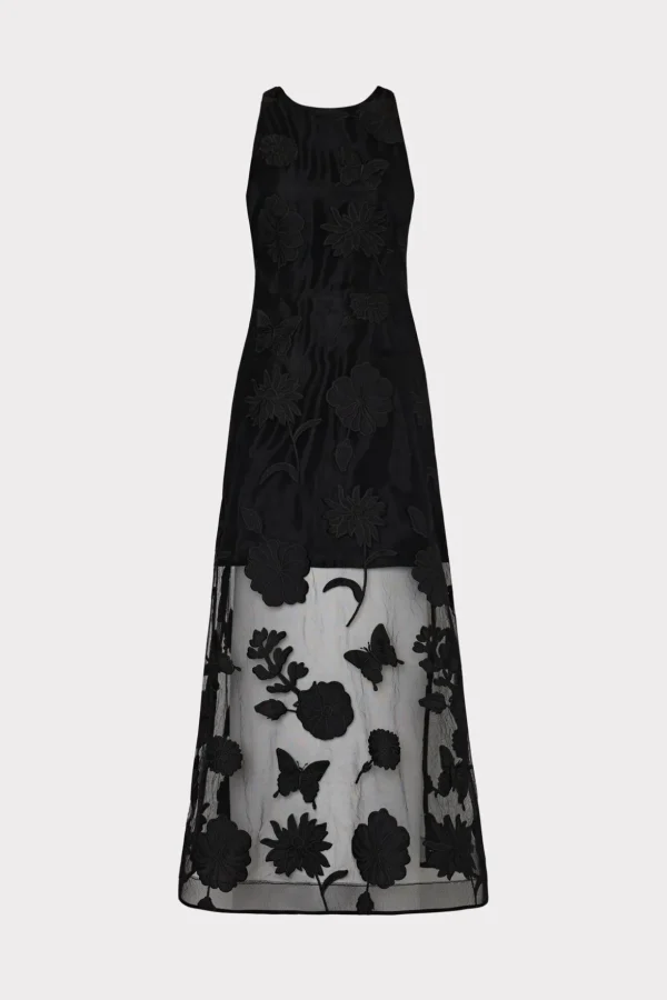 hannah_d_butterfly_embroi_0-2.webp Little Black Dresses-MILLY Hannah 3D Butterfly Embroidery Dress Black