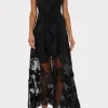 Guest Of Dresses-MILLY Hannah 3D Butterfly Embroidery Dress Black